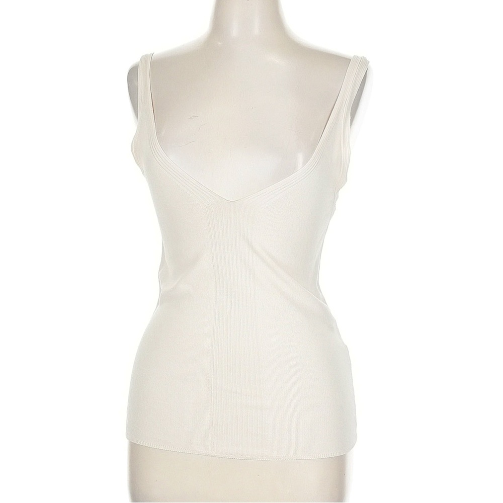 Zara Cream Ribbed Knit Top